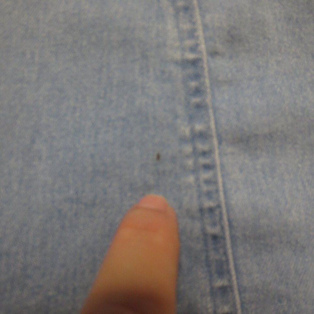 4/$14 HONEY BELLE womens SKIRT denim JEAN mini 80's retro BLUE fitted SIZE M - Picture 3 of 10